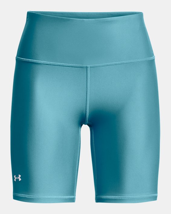 Women's HeatGear® Bike Shorts, Blue, pdpMainDesktop image number 4